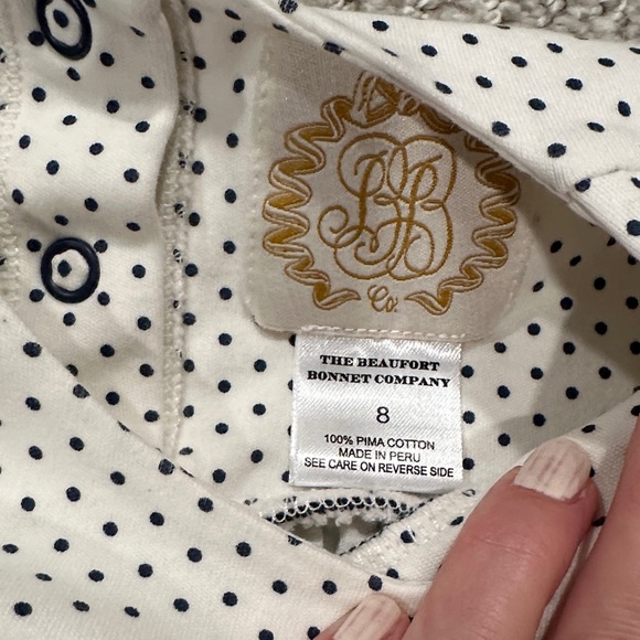 The Beaufort Bonnet Company White and Black Polka Dot Blouse - Picture 3 of 3